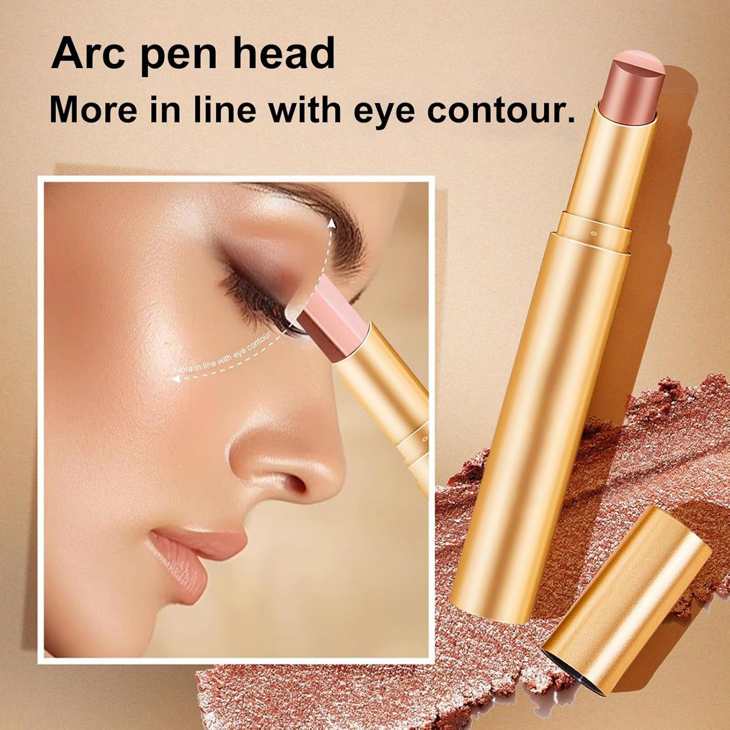 🌟 3-in-1 Shimmer Eyeshadow Stick | One Swipe, Stunning Eyes 😍